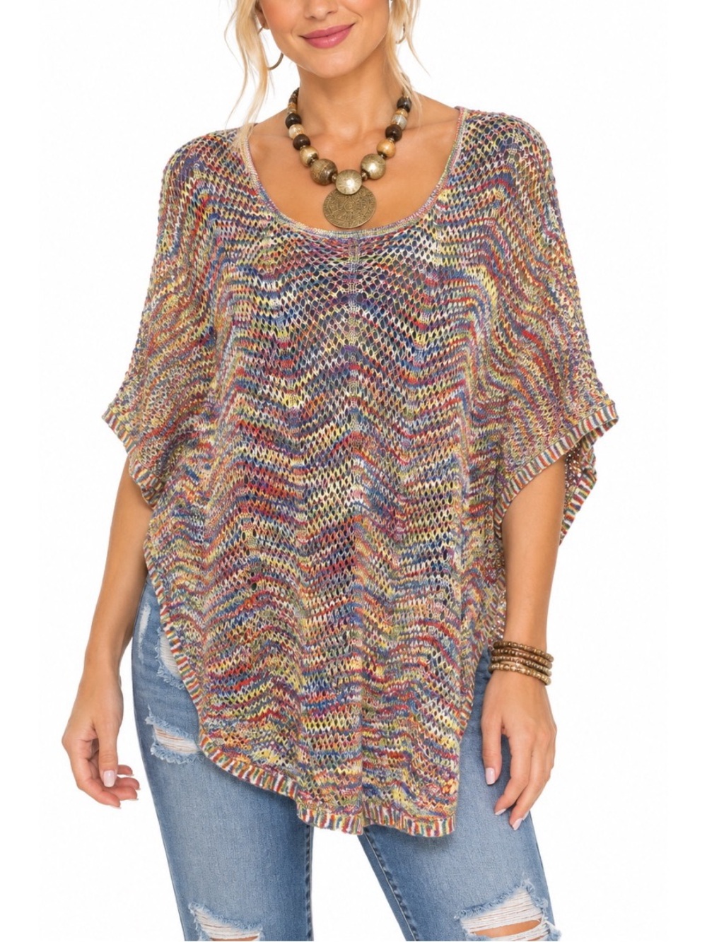 Fever Brand Colorful and eye-catching lightweight knit top